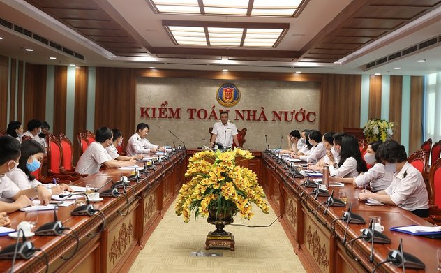 Ủy viên Trung ương Đảng, Tổng Kiểm toán nhà nước Trần Sỹ Thanh làm việc với Vụ Tổng hợp