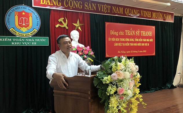 Ủy viên Ban chấp hành Trung ương Đảng, Tổng Kiểm toán nhà nước Trần Sỹ Thanh làm việc với Kiểm toán nhà nước khu vực III