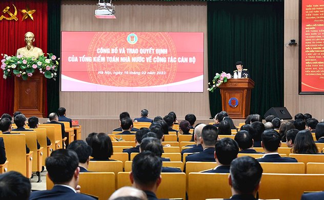 Công bố, trao quyết định của Tổng Kiểm toán nhà nước về công tác cán bộ