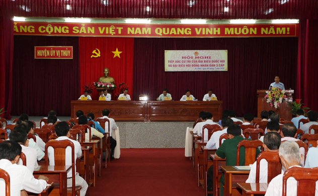 Phó Tổng Kiểm toán nhà nước Đặng Thế Vinh tiếp xúc cử tri huyện Vị Thủy, Hậu Giang