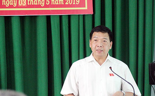 Phó Tổng Kiểm toán nhà nước Đặng Thế Vinh tiếp xúc cử tri huyện Vị Thủy, tỉnh Hậu Giang