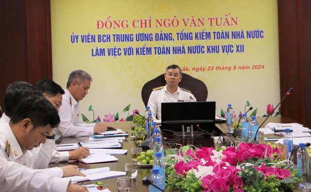 Tổng Kiểm toán nhà nước Ngô Văn Tuấn làm việc với Kiểm toán nhà nước khu vực XII