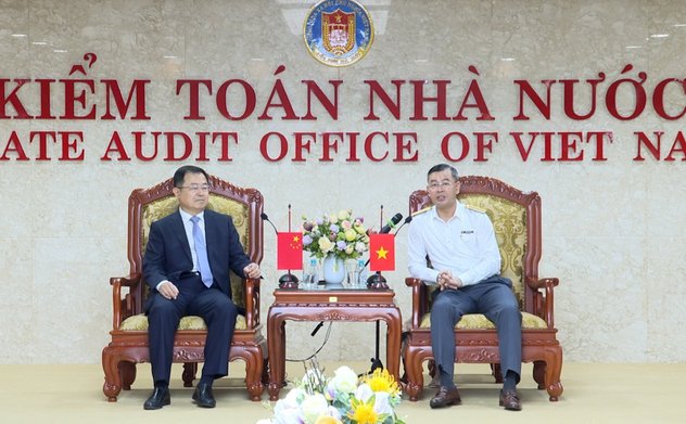 Tổng Kiểm toán nhà nước Ngô Văn Tuấn tiếp xã giao Phó Tổng Kiểm toán nhà nước Trung Quốc HAO Shuchen