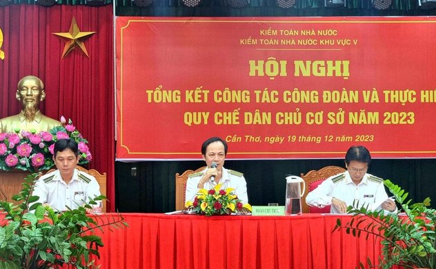 Kiểm toán nhà nước khu vực V tổ chức Hội nghị tổng kết công tác công đoàn và thực hiện quy chế dân chủ cơ sở năm 2023