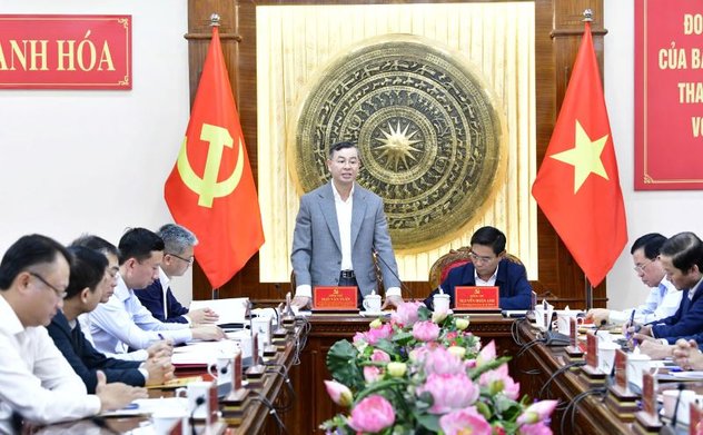 Tổng Kiểm toán nhà nước Ngô Văn Tuấn làm việc với Tỉnh ủy Thanh Hóa về công tác phòng, chống tham nhũng, lãng phí, tiêu cực