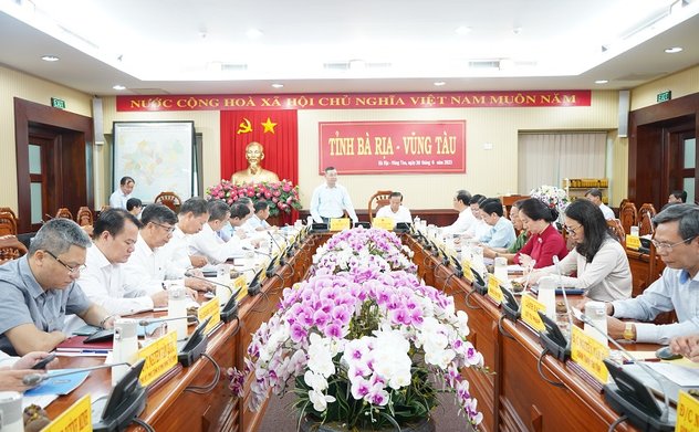 Ủy viên Ban chấp hành Trung ương Đảng, Tổng Kiểm toán nhà nước Ngô Văn Tuấn làm việc với tỉnh Bà Rịa – Vũng Tàu về việc thực hiện kiến nghị kiểm toán