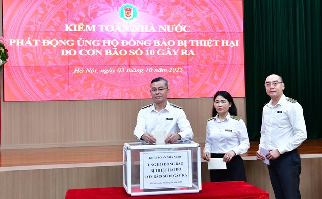 Kiểm toán nhà nước ủng hộ đồng bào bị thiệt hại bởi thiên tai