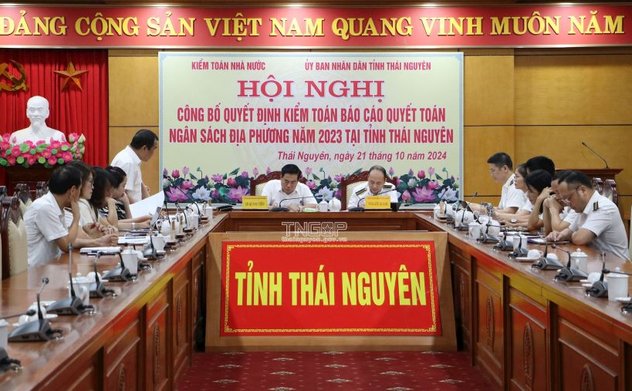 Công bố quyết định kiểm toán báo cáo quyết toán ngân sách địa phương năm 2023 của tỉnh Thái Nguyên